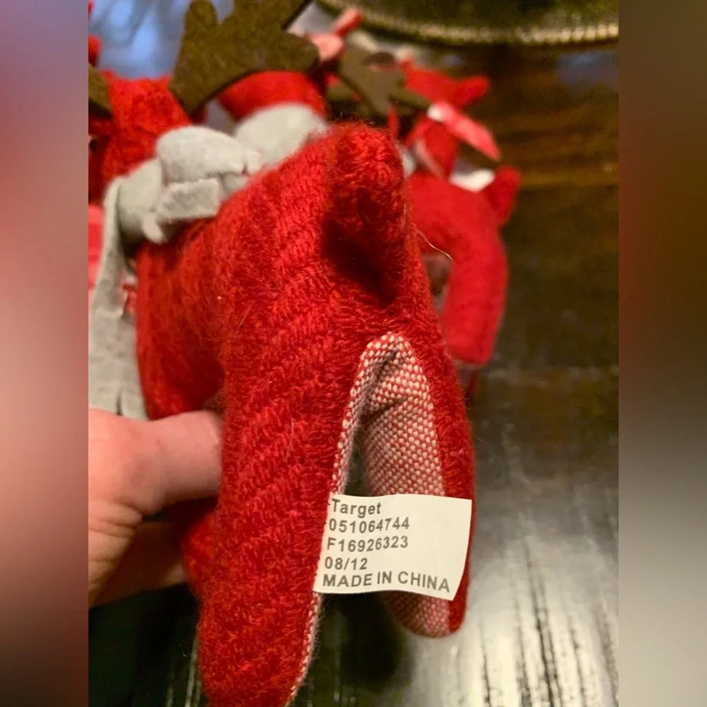 Target Holiday Deer Ornaments, Set of 9, Soft, Like New